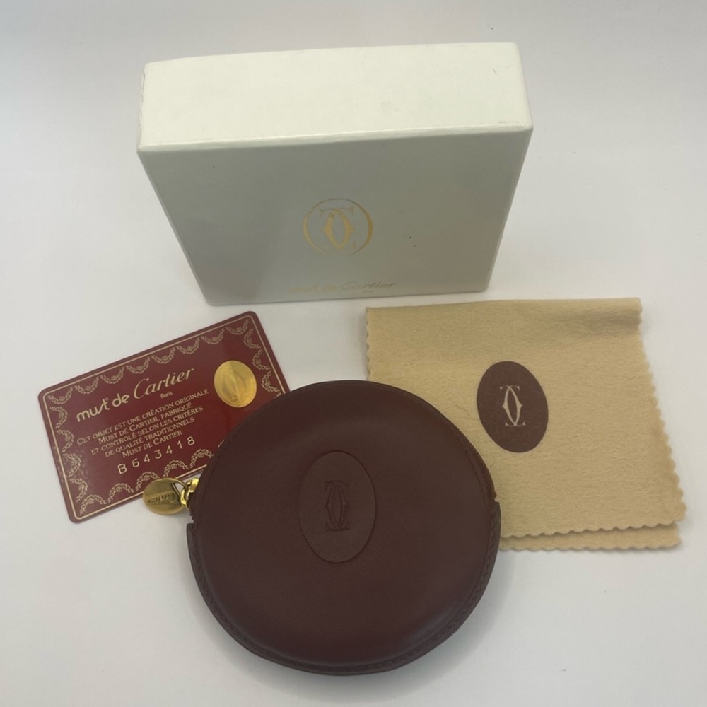 Must De Cartier Round Zippered Coin Pouch
